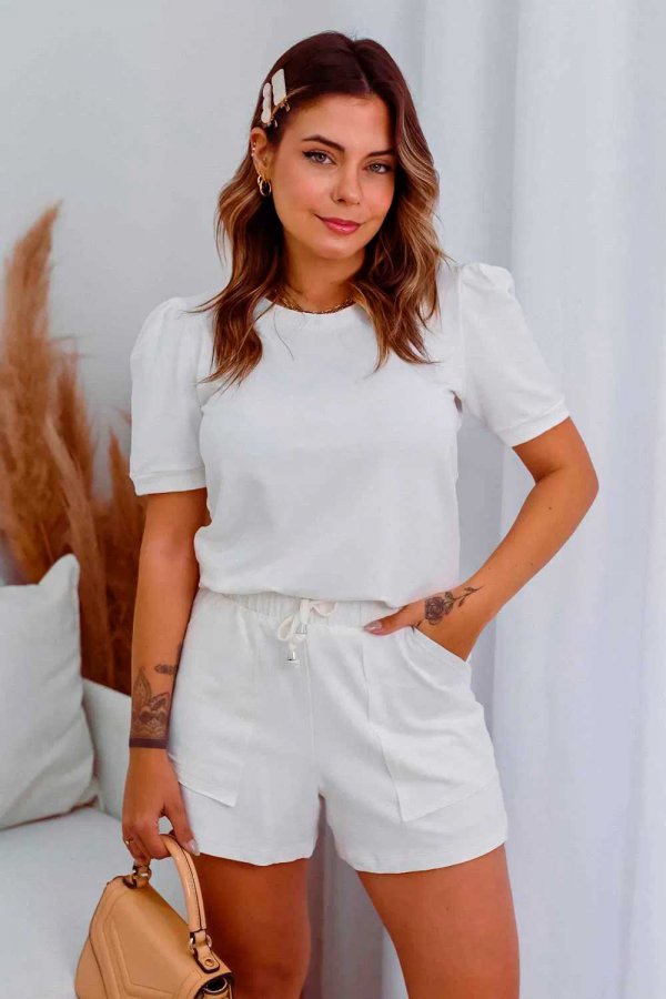 CONJUNTO FEMININO MOLECOTTON LOLI OFF WHITE