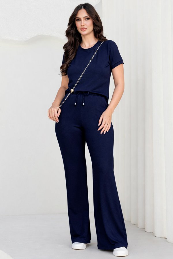 CONJUNTO FEMININO MOLECOTTON GRAZI AZUL MARINHO