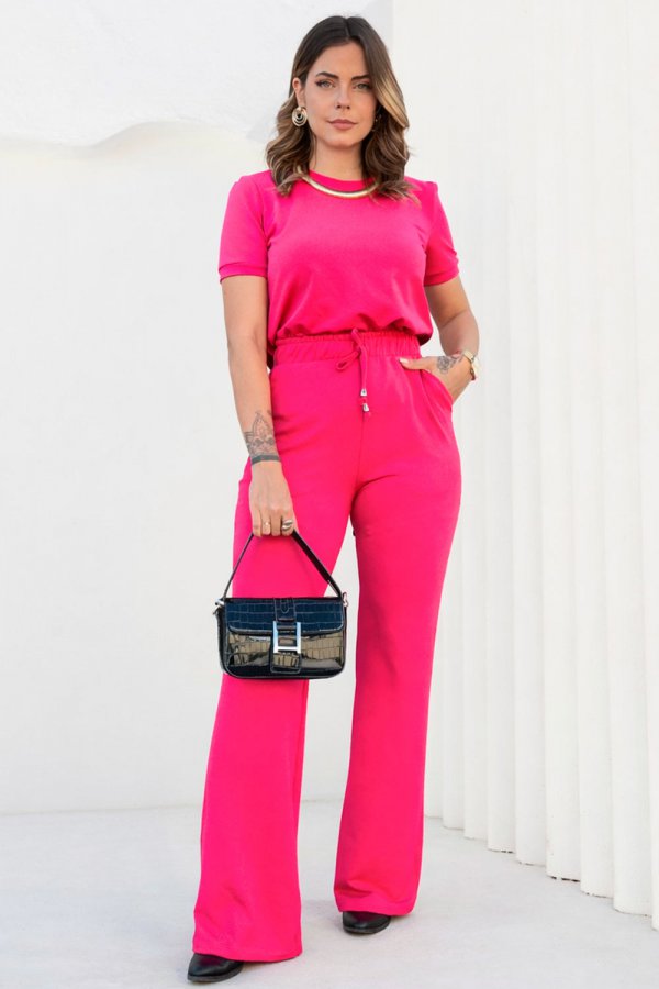 CONJUNTO FEMININO MOLECOTTON GRAZI ROSA PINK