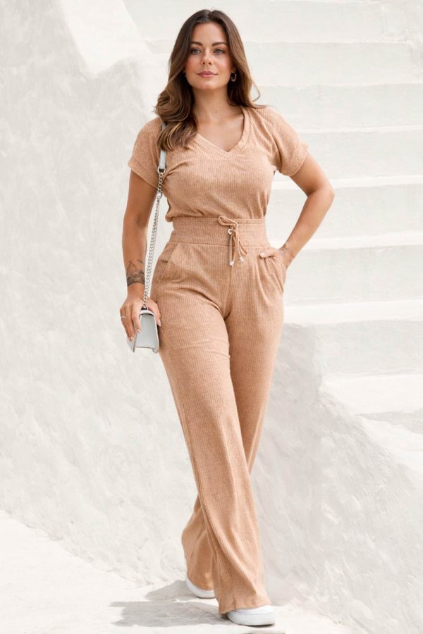 CONJUNTO FEMININO CANELADO MERY CAPPUCCINO