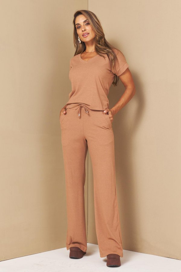 CONJUNTO FEMININO CANELADO MERY CAPPUCCINO