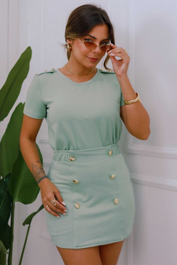 CONJUNTO FEMININO MOLECOTTON MARIANE VERDE ERVA DOCE