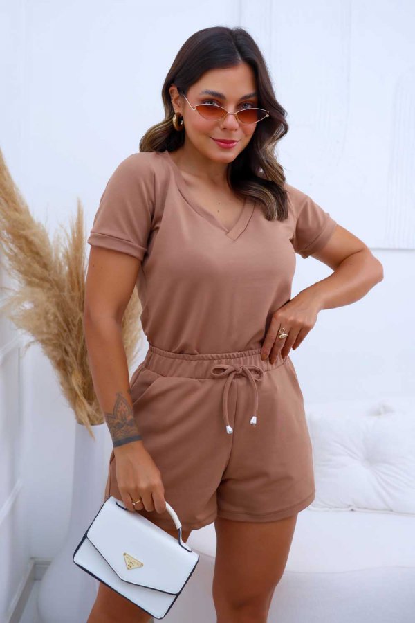 CONJUNTO FEMININO MOLECOTTON LAINE CAPPUCCINO