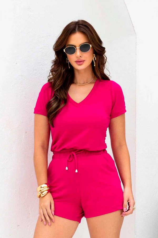 CONJUNTO FEMININO MOLECOTTON LAINE ROSA PINK