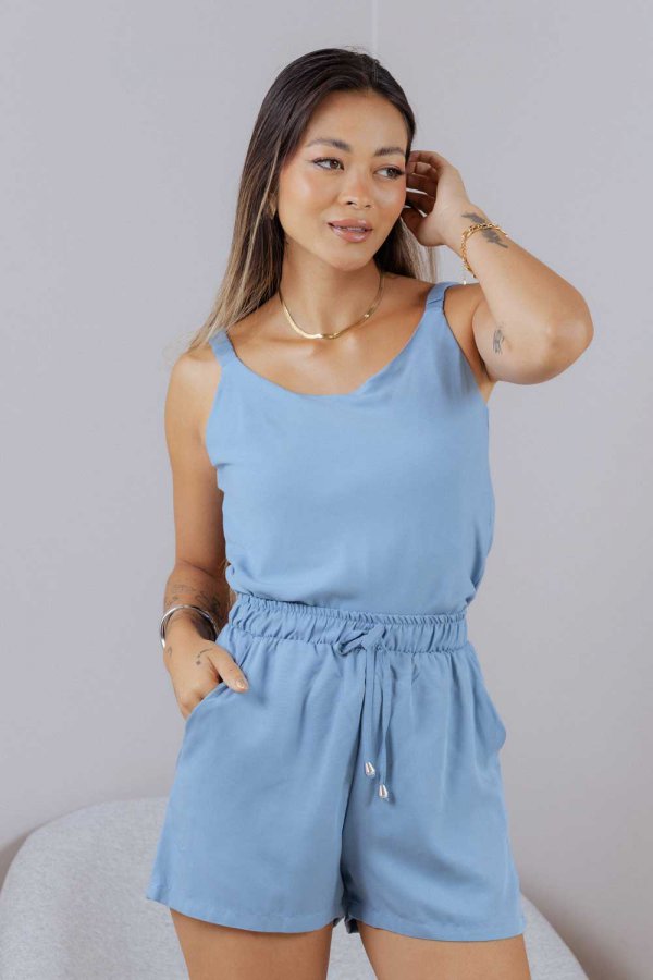 CONJUNTO FEMININO NINA VISCOSE AZUL