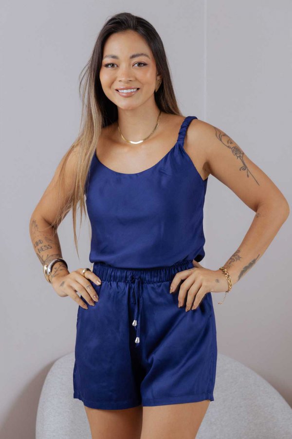 CONJUNTO FEMININO NINA VISCOSE MARINHO