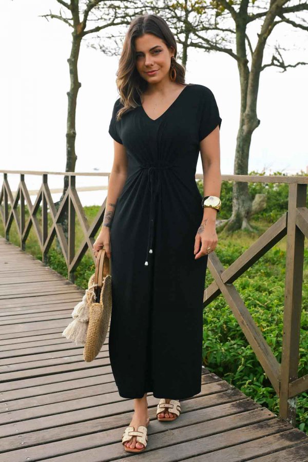 VESTIDO VISCOLYCRA CRISTINA PRETO