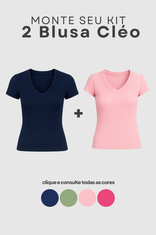 KIT DUAS PEAS - BLUSA FEMININA DE RIBANA CLEO 