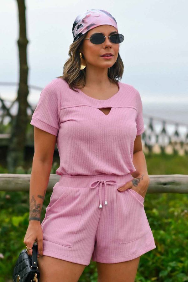 CONJUNTO FEMININO TEXTURIZADO SUZANA ROSA