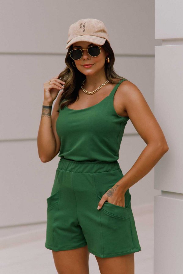 CONJUNTO FEMININO MOLECOTTON LANA VERDE MILITAR