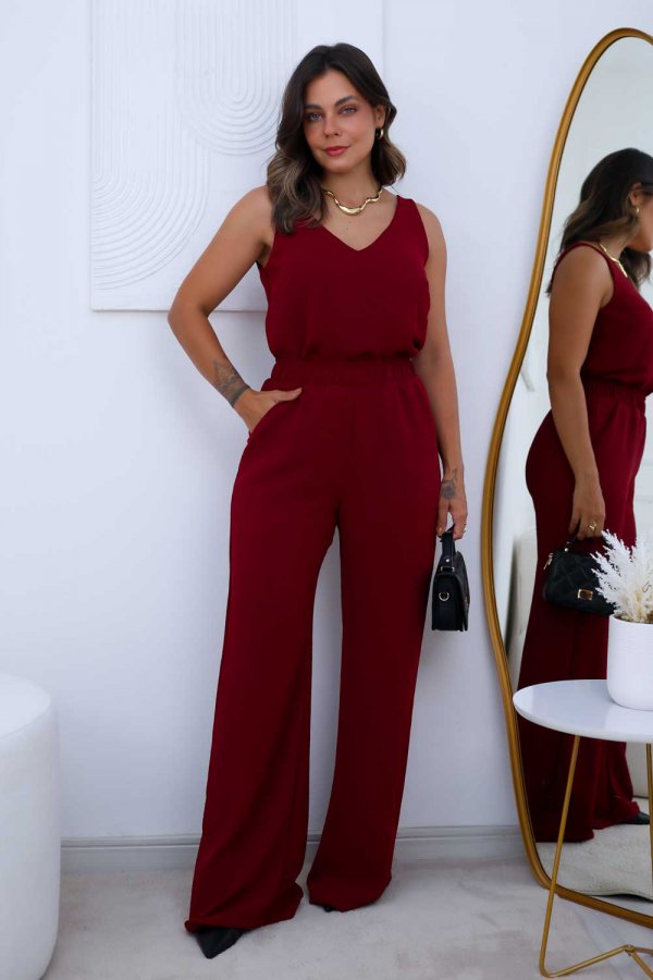 CONJUNTO FEMININO AIR FLOW SAMIRA VINHO