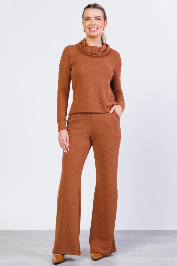 CONJUNTO FEMININO DE L�ZINHA FIORELA CAPPUCCINO