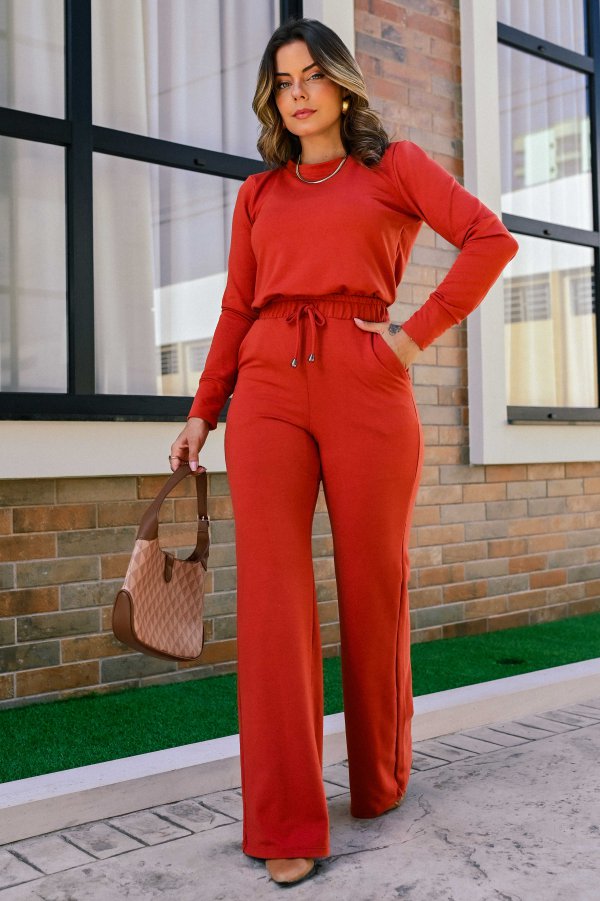 CONJUNTO FEMININO MOLECOTTON STEFANIE TERRACOTA