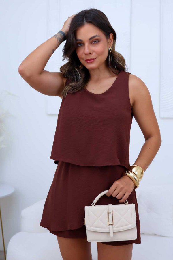 MACAQUINHO FEMININO AIR FLOW LUISA MARROM