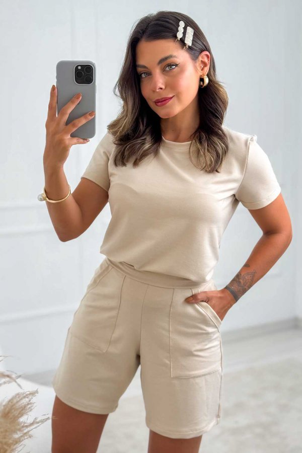 CONJUNTO FEMININO MOLECOTTON VALRIA AREIA