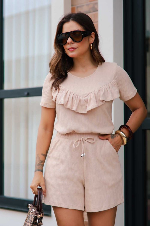 CONJUNTO FEMININO RIBANA TEXTURIZADA BALI