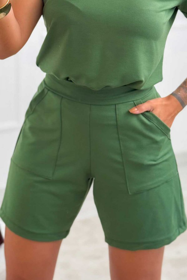 SHORTS FEMININO MOLECOTTON VALRIA VERDE MILITAR