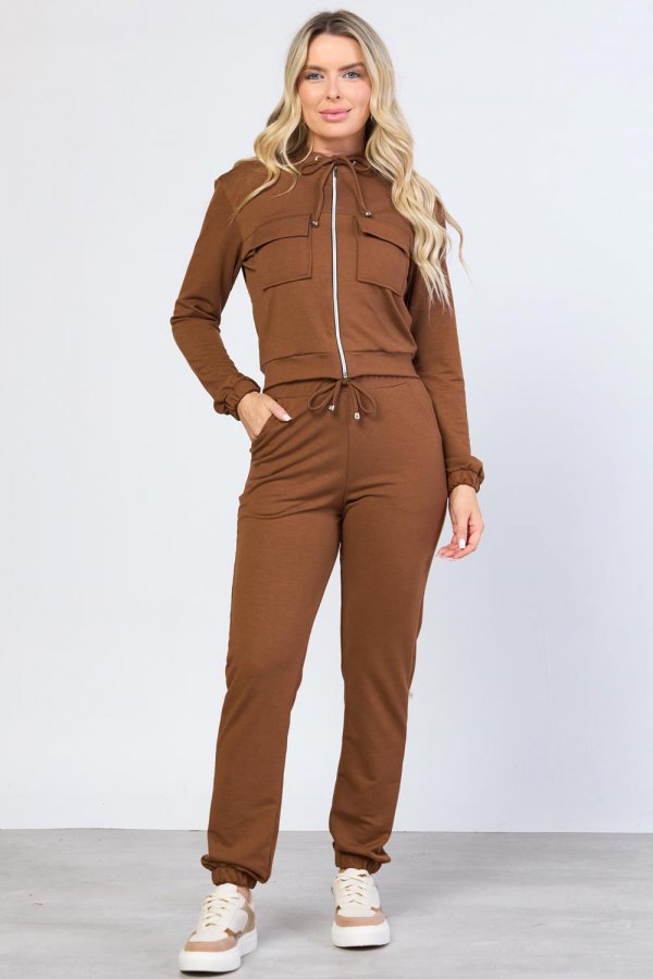 CONJUNTO FEMININO MOLECOTTON JANICE MARROM MOCHA MOUSSE