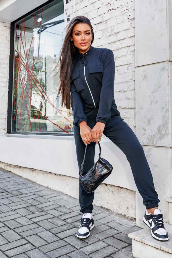 CONJUNTO FEMININO MOLECOTTON JANICE PRETO