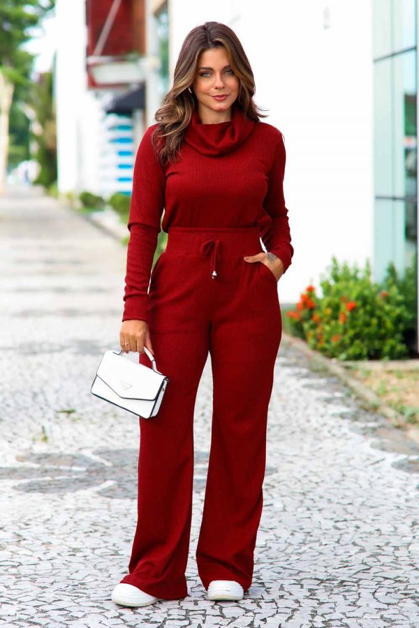 CONJUNTO FEMININO LZINHA CANELADA FIORELLA BORDO