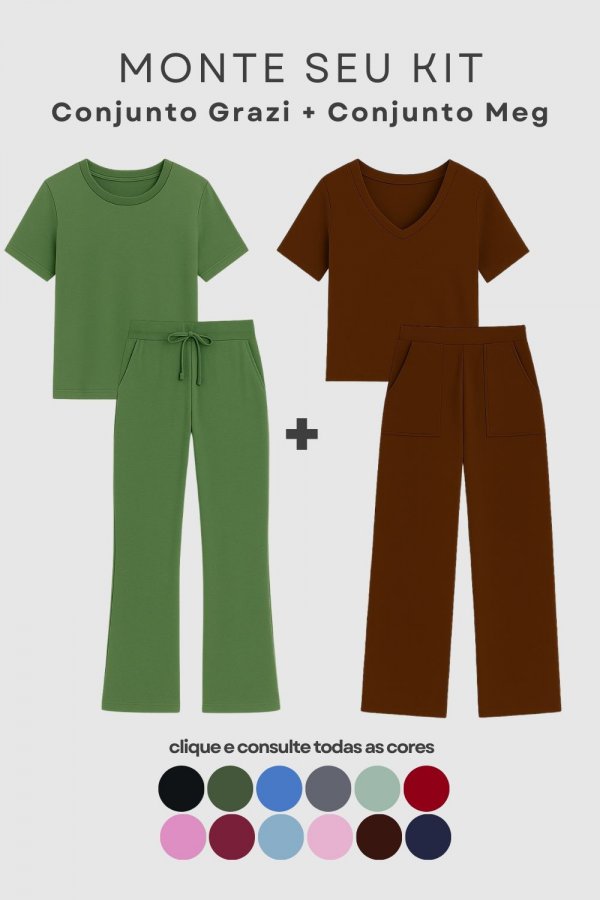 KIT DOIS CONJUNTOS - GRAZI + MEG 