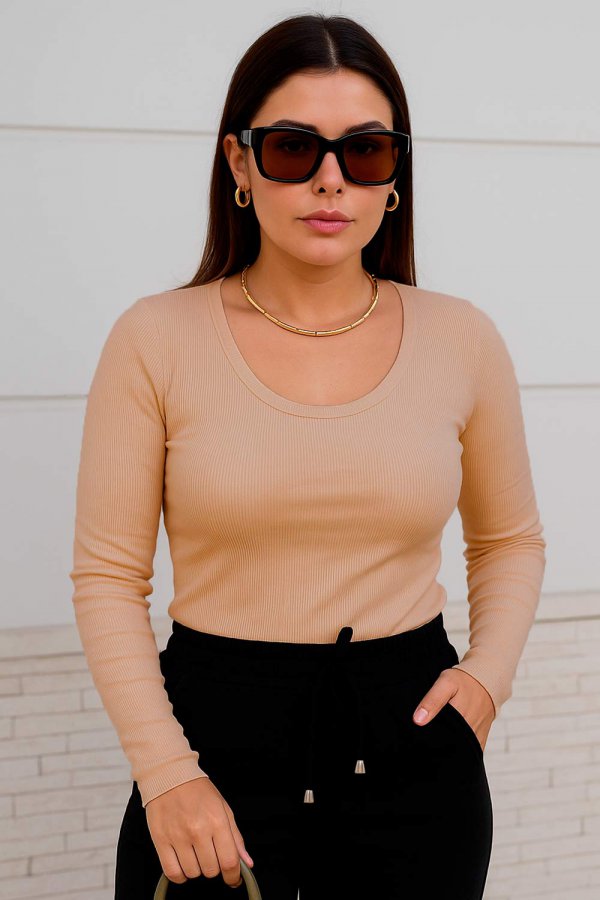 BLUSA FEMININA DE RIBANA DANIELE NUDE