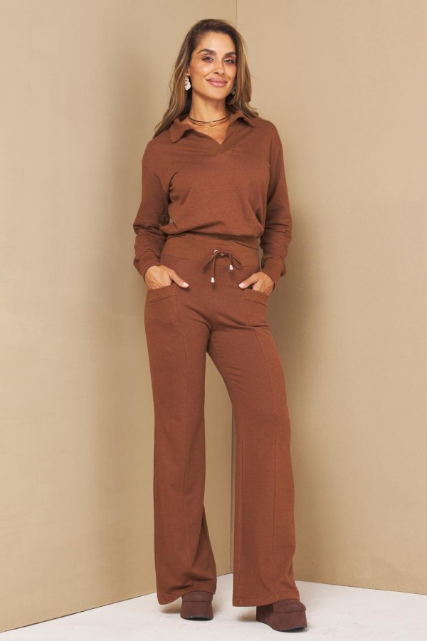 CONJUNTO FEMININO KAREN MARROM