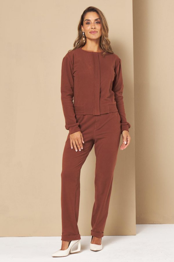 CONJUNTO FEMININO ITLIA MARROM