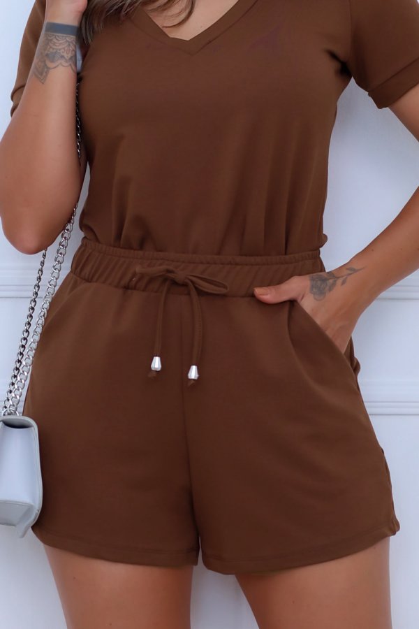 SHORTS FEMININO MOLECOTTON CARLA MARROM