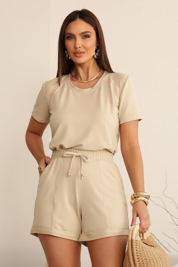 CONJUNTO FEMININO MOLECOTTON GRCIA AREIA