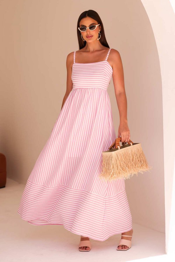 VESTIDO LISTRADO OLGA ROSA