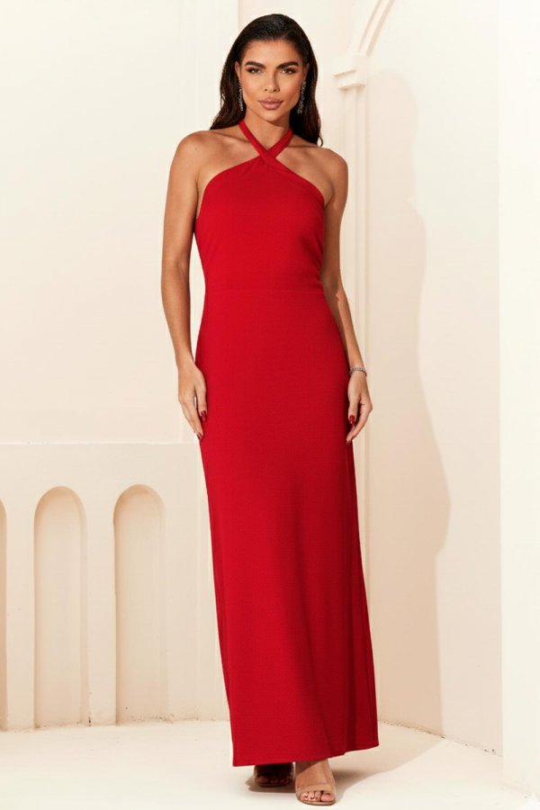 VESTIDO DE AIR FLOW HANNAH VERMELHO