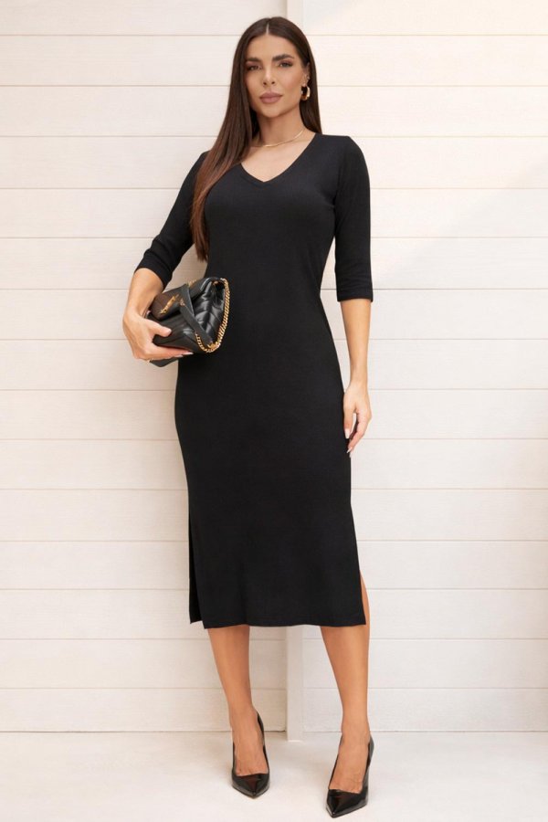 VESTIDO TEXTURIZADO DANDARA PRETO