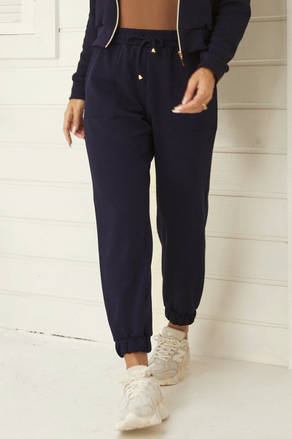 CAL�A FEMININA ZOE AZUL MARINHO