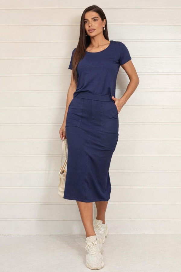 CONJUNTO FEMININO MOLECOTTON RENATA AZUL MARINHO