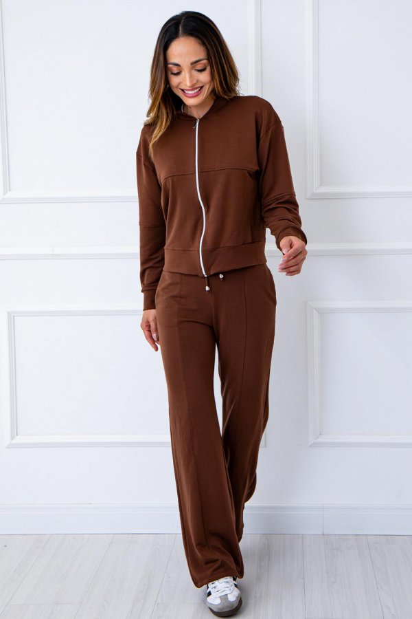 CONJUNTO FEMININO MOLECOTTON DJENI MARROM