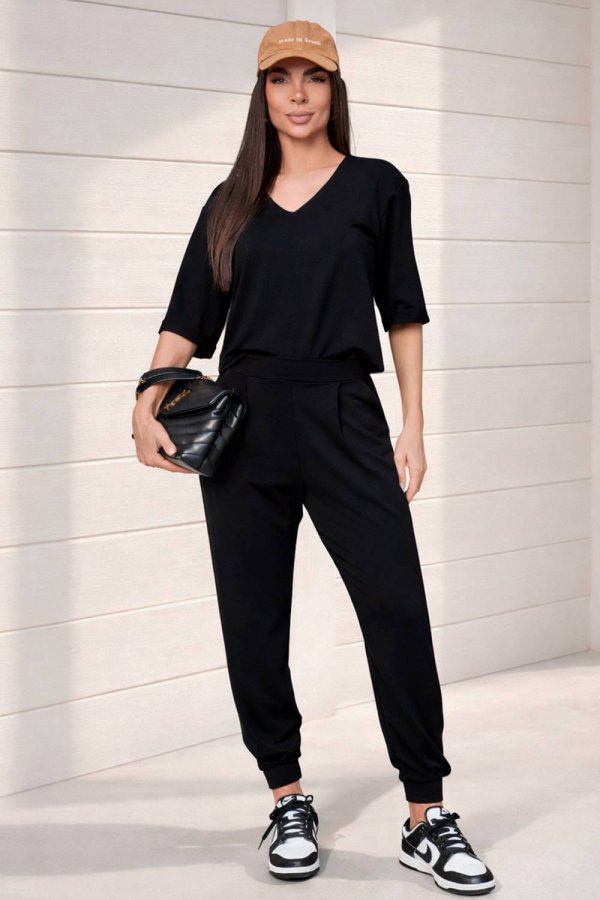 CONJUNTO FEMININO MOLECOTTON BETTY PRETO