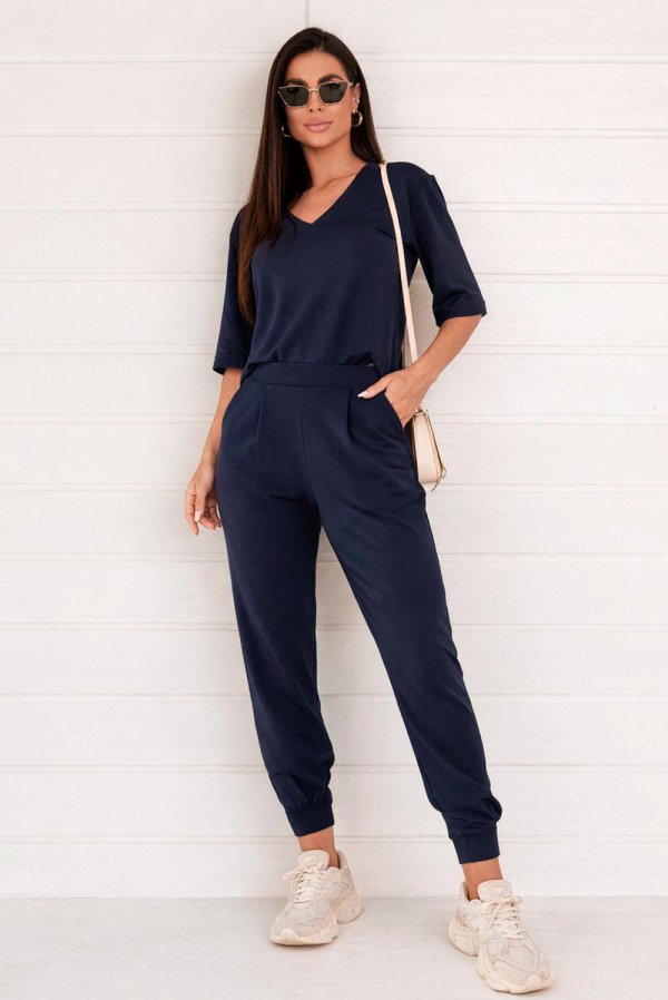 CONJUNTO FEMININO MOLECOTTON BETTY AZUL MARINHO