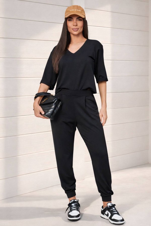 CONJUNTO FEMININO MOLECOTTON BETTY PRETO