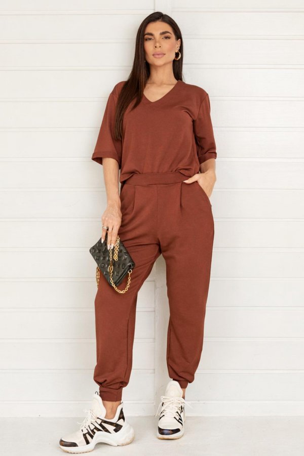 CONJUNTO FEMININO MOLECOTTON BETTY MARROM