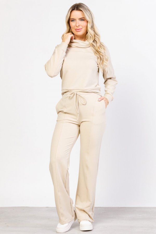 CONJUNTO FEMININO MOLECOTTON GAIA AREIA