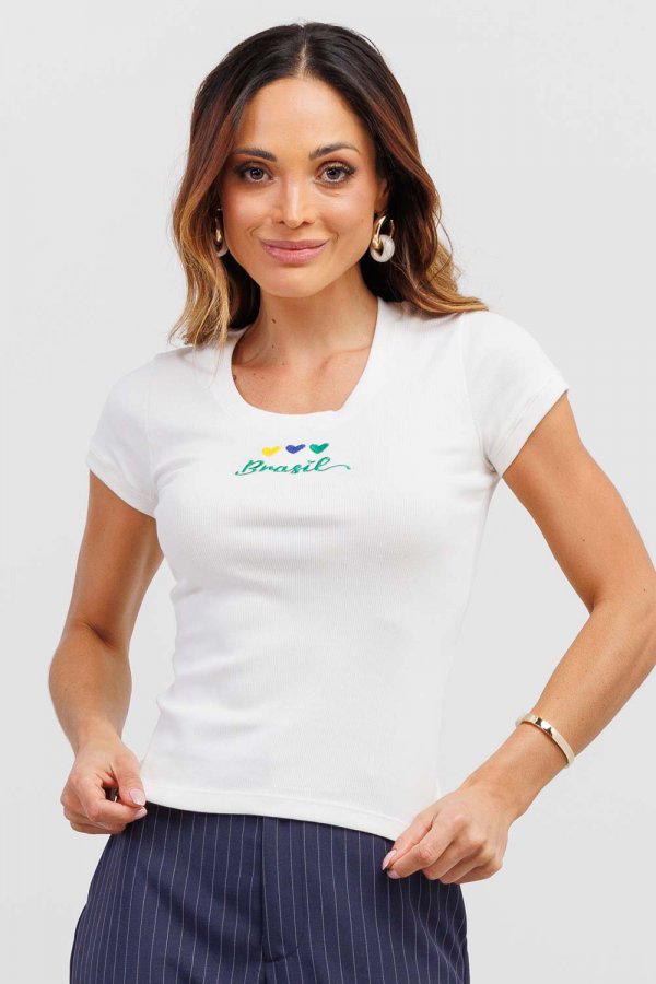 BLUSA DE RIBANA FEMININA JORDANA OFF WHITE