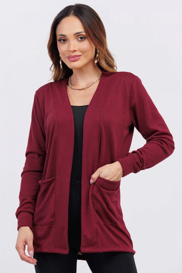 CARDIGAN FEMININO KALINE BORDO