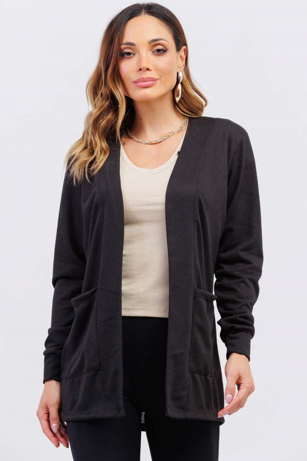 CARDIGAN FEMININO KALINE PRETO
