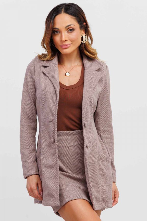 CONJUNTO FEMININO LIDIANE MARROM