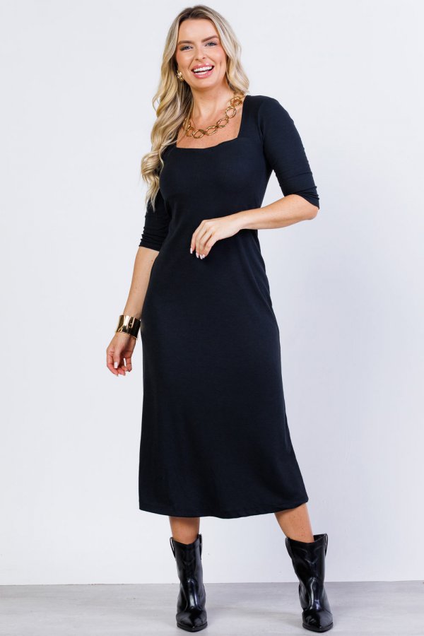 VESTIDO DE RIBANA LUISA PRETO