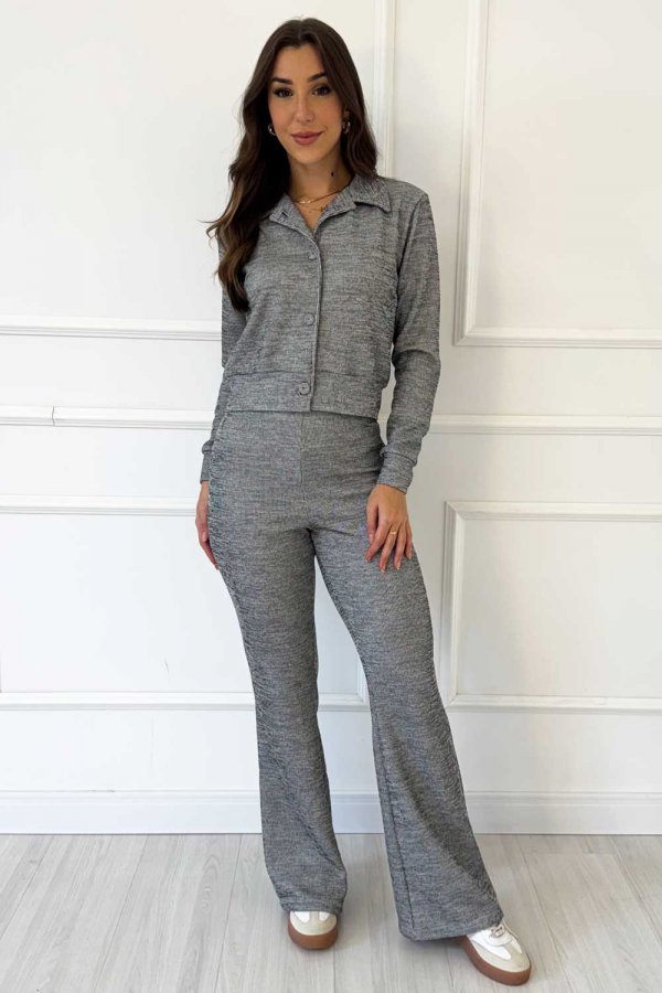 CONJUNTO FEMININO MIA MESCLA CINZA