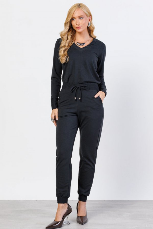 CONJUNTO FEMININO MOLECOTTON ROSAMARIA PRETO