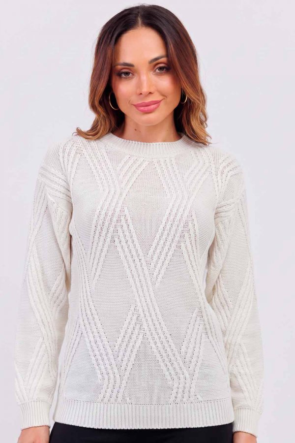BLUS�O TRICOT COM TEXTURA RAFAELA BRANCO