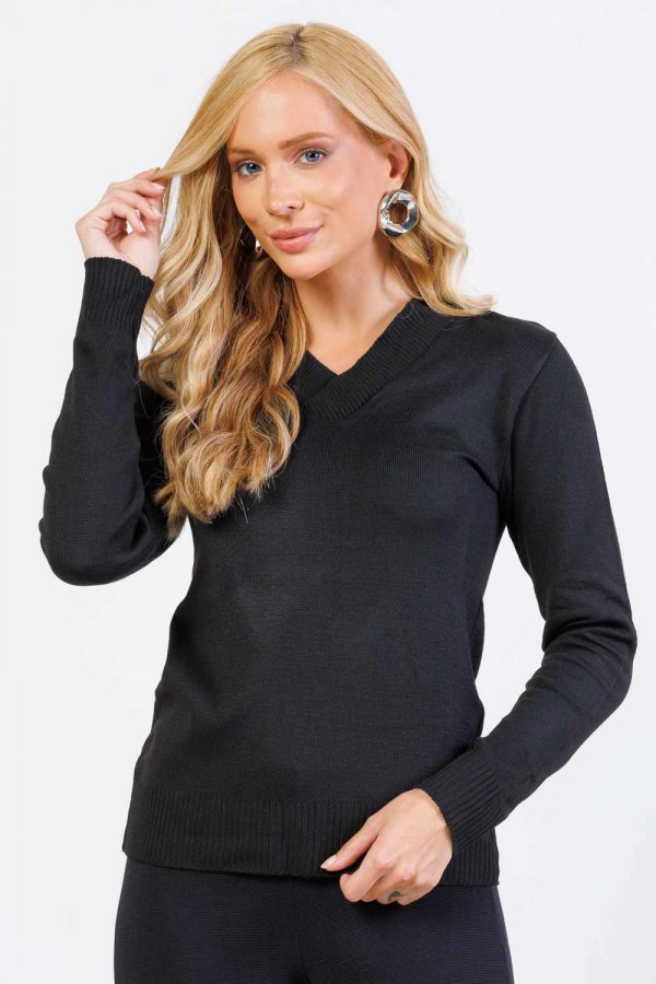 BLUSA TRICOT DECOTE V ANGEL PRETO
